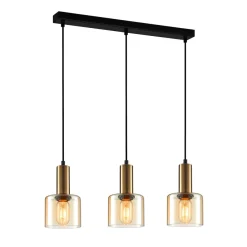 Italux Żyrandole|Lampy Wiszące Nad Ladę Kuchenną<Santia III gold - - lampa wisząca nowoczesna