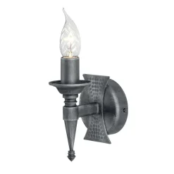 Elstead Lighting Kinkiety I Lampy Na Ścianę|Lampy Do Salonu, Oświetlenie Salonu<Saxon Black And Silver - - kinkiet pojedynczy