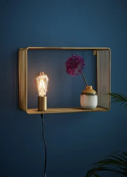 Markslu00f6jd Kinkiety I Lampy Na Ścianę<Shelf Gold - Markslöjd - kinkiet