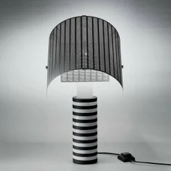 Artemide Lampki Na Biurko, Oświetlenie Biurkowe|Biurkowe Ekskluzywne<Shogun H59 czarno-biały - - lampa biurkowa czarno-białyNapięcie: 230V
