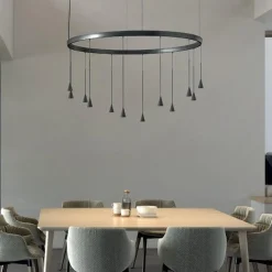 Bover Żyrandole|Wiszące Ekskluzywne<Skybell Circle S/12L/40 czarny - - lampa wisząca
