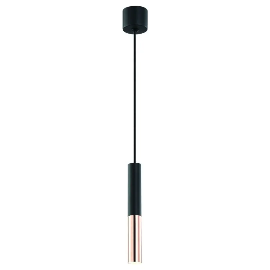 Orlicki Design Lampy Wiszące Nad Ladę Kuchenną|Żyrandole<Slimi S Nero / Rose Gold - - lampa wisząca