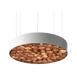 Luzifer LZF Żyrandole|Wiszące Ekskluzywne<Spiro Ø75 akrylowy biały czekolada drewna - - lampa wisząca akrylowy biały czekolada drewnaNapięcie: 230V