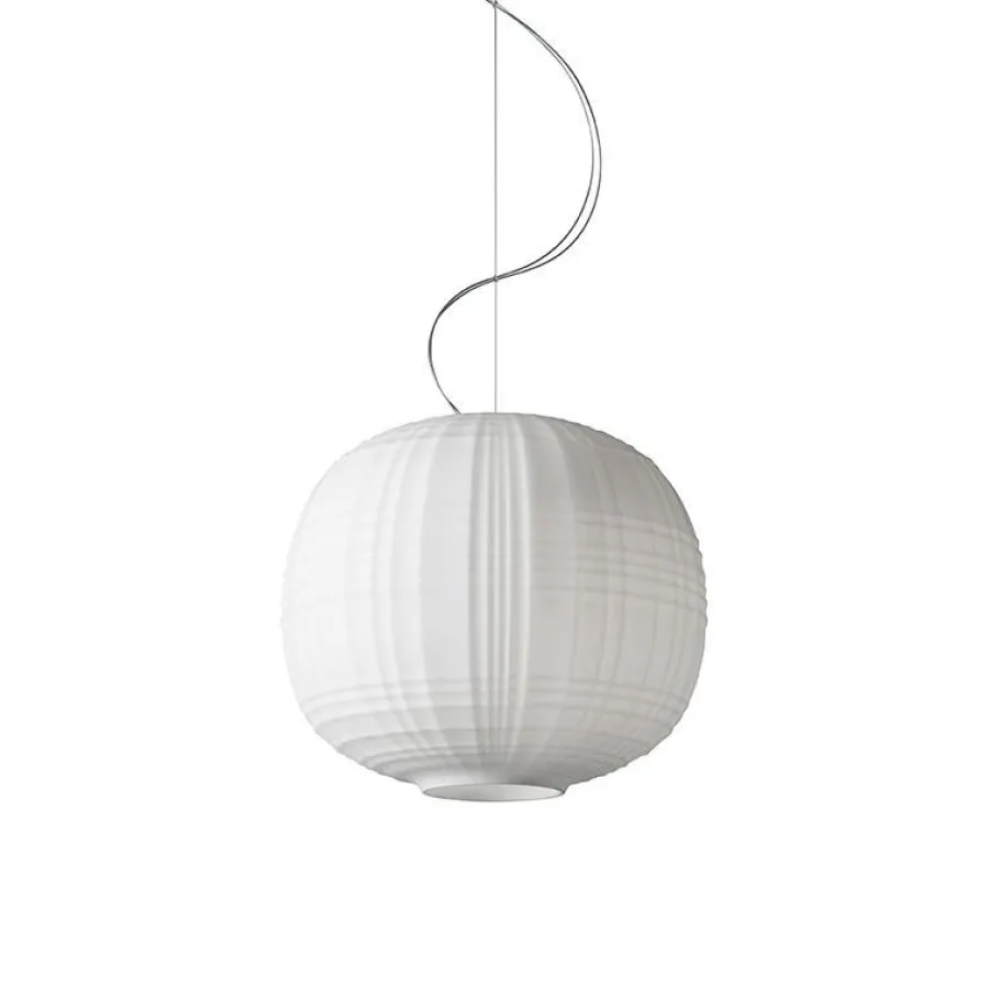 Foscarini Wiszące Ekskluzywne|Nowoczesne Lampy Wiszące<Tartan LED biały - - lampa wisząca