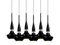 AZzardo Żyrandole|Lampy Wiszące Nad Ladę Kuchenną<Tasos 6 black - - lampa wisząca
