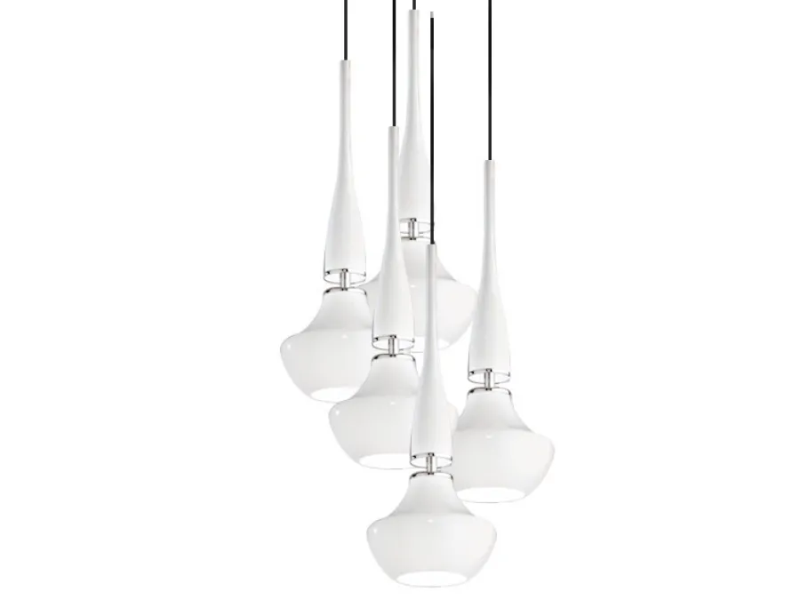 AZzardo Żyrandole|Lampy Do Salonu, Oświetlenie Salonu<Tasos 5 white - - lampa wisząca