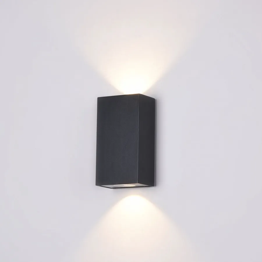 Maytoni Kinkiety Zewnętrzne: Ogrodowe I Elewacyjne|Lampy Ogrodowe, Oświetlenie Do Ogrodu<Times Square Led Black - - kinkiet prostokątny