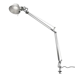 Artemide Lampki Na Biurko, Oświetlenie Biurkowe|Biurkowe Ekskluzywne<Tolomeo Micro H37 aluminium - - lampa na klips aluminiumNapięcie: 230V