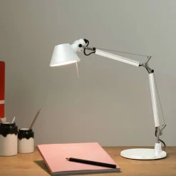 Artemide Lampki Na Biurko, Oświetlenie Biurkowe|Biurkowe Ekskluzywne<Tolomeo Micro H37 biały lakier - - lampa biurkowa biały lakierNapięcie: 230V