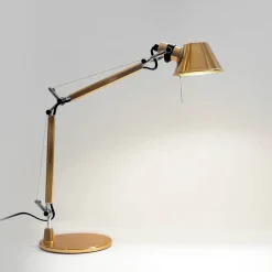 Artemide Lampki Na Biurko, Oświetlenie Biurkowe|Biurkowe Ekskluzywne<Tolomeo Micro H37 polerowane złoty - - lampa biurkowa polerowane złotyNapięcie: 230V