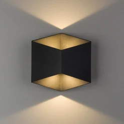 Nowodvorski Kinkiety Zewnętrzne: Ogrodowe I Elewacyjne<Triangles Led Black - - kinkiet