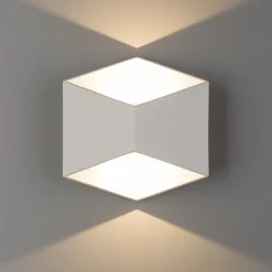 Nowodvorski Kinkiety Zewnętrzne: Ogrodowe I Elewacyjne<Triangles Led White - - kinkiet