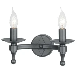Elstead Lighting Kinkiety I Lampy Na Ścianę|Kinkiety Klasyczne<Warwick Graphite Black - - kinkiet klasyczny