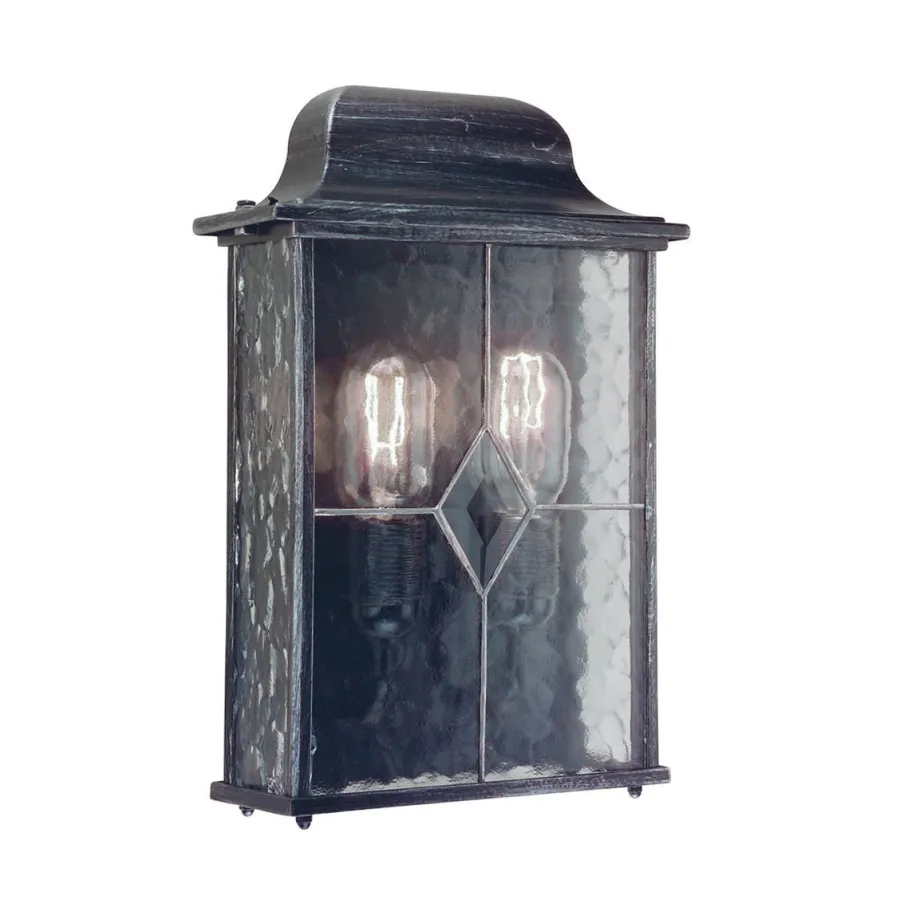 Elstead Lighting Kinkiety Zewnętrzne: Ogrodowe I Elewacyjne|Lampy Ogrodowe, Oświetlenie Do Ogrodu<Wexford Black Silver - - kinkiet ogrodowy