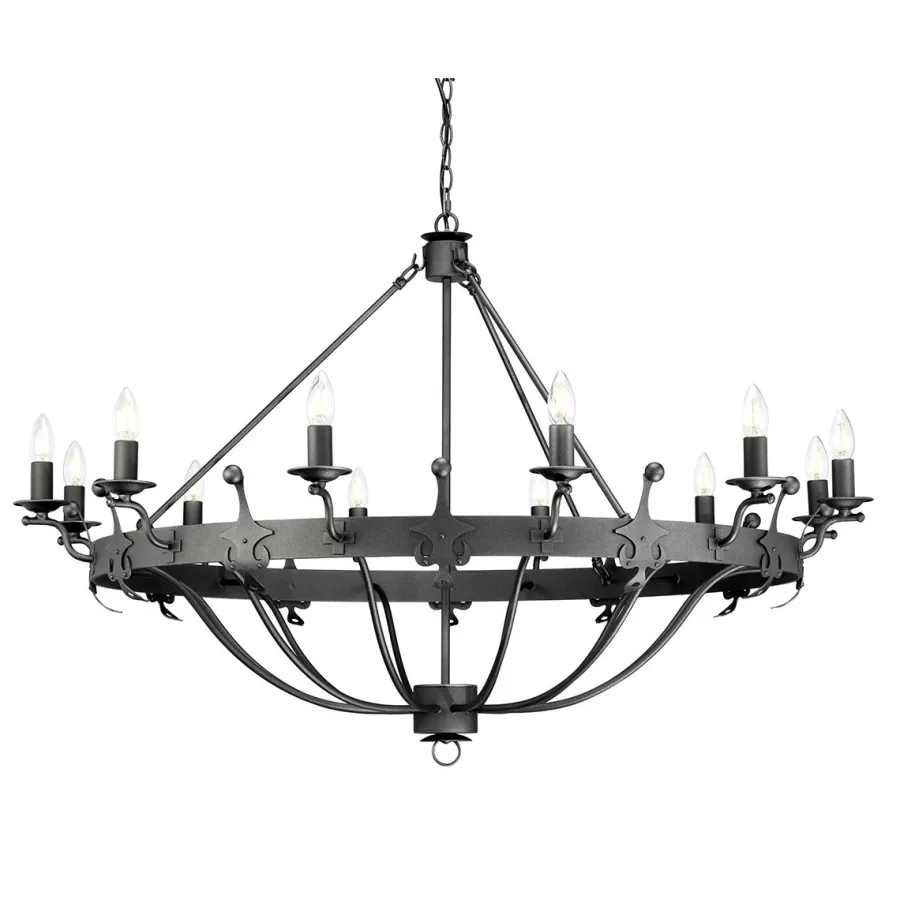 Elstead Lighting Żyrandole|Lampy Wiszące Klasyczne<Windsor Graphite - - lampa 12-płomienna