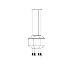 Vibia Wiszące Ekskluzywne|Nowoczesne Lampy Wiszące<Wireflow 0402 czarny - - lampa wisząca