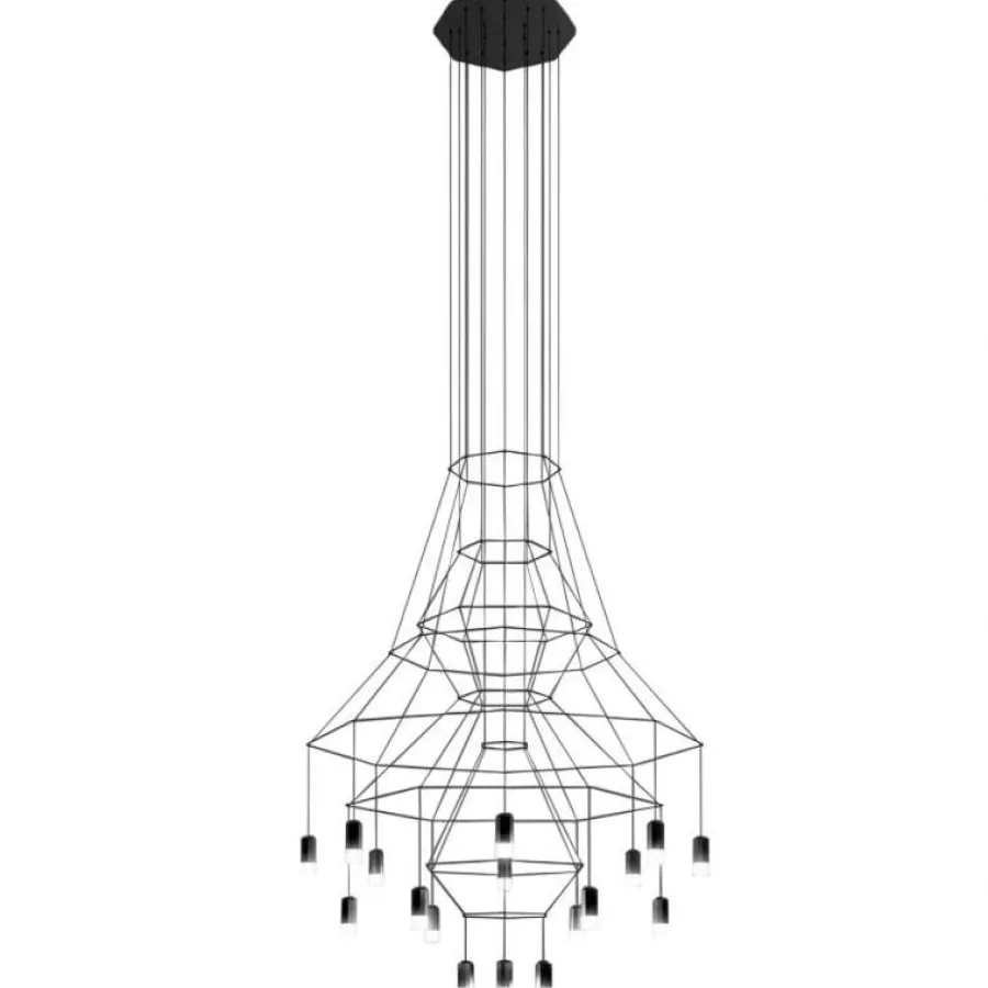 Vibia Żyrandole|Wiszące Ekskluzywne<Wireflow Chandelier 0315 czarny - - lampa wisząca