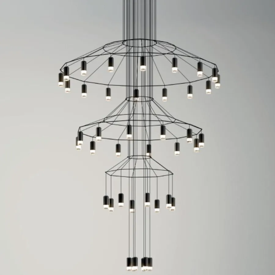 Vibia Żyrandole|Wiszące Ekskluzywne<Wireflow Chandelier 0378 czarny - - lampa wisząca
