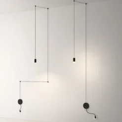 Vibia Żyrandole|Wiszące Ekskluzywne<Wireflow Free-Form H200 - - lampa wisząca czarny