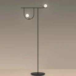 Artemide Lampy Stojące I Podłogowe|Biurkowe Ekskluzywne<Yanzi H178 - - lampa stojąca złoty, czarny
