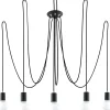 SOLLUX LIGHTING Żyrandole|Lampy Do Jadalni<Żyrandol EDISON 5 Czarny pająk - Sollux
